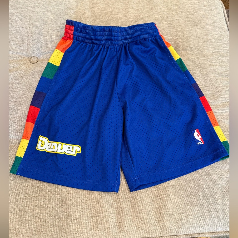 Mitchell & Ness Royal Blue Hardwood Classics NBA Denver sports shorts size M